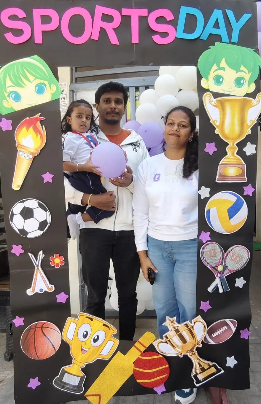 Sports Day family photo at FlyHigh