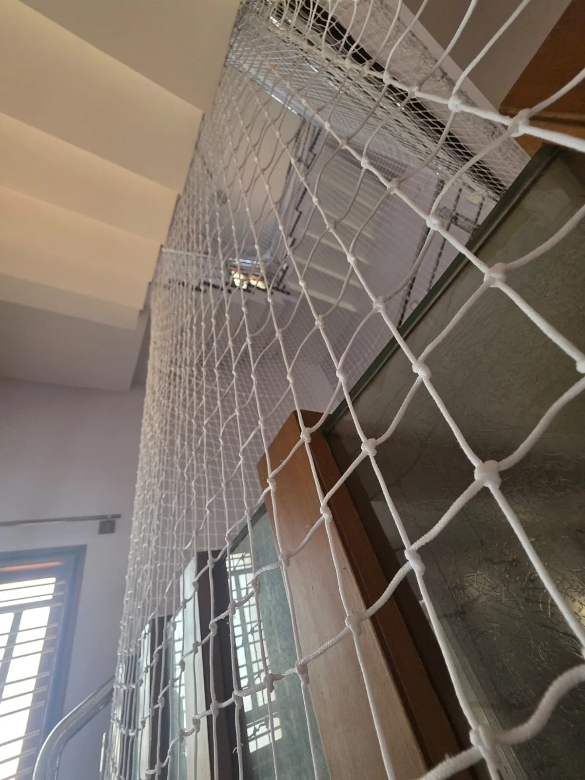 Safety net on staircase at FlyHigh